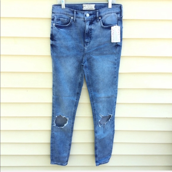 Free People Busted knee High Rise Skinny Jeans - Picture 2 of 6